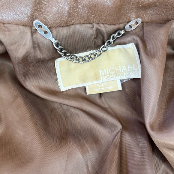 Michael Kors Moto Leather Jacket - Picture 3 of 15